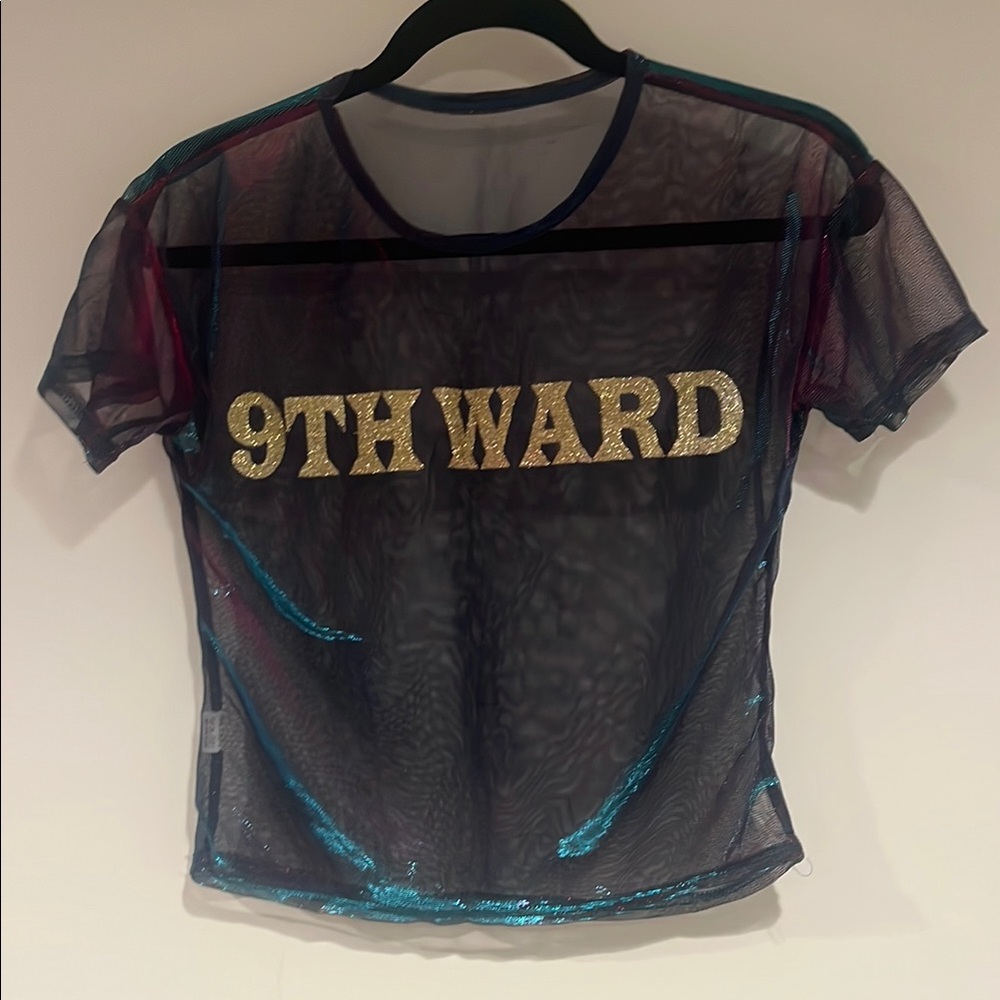 Iridescent Mesh Top